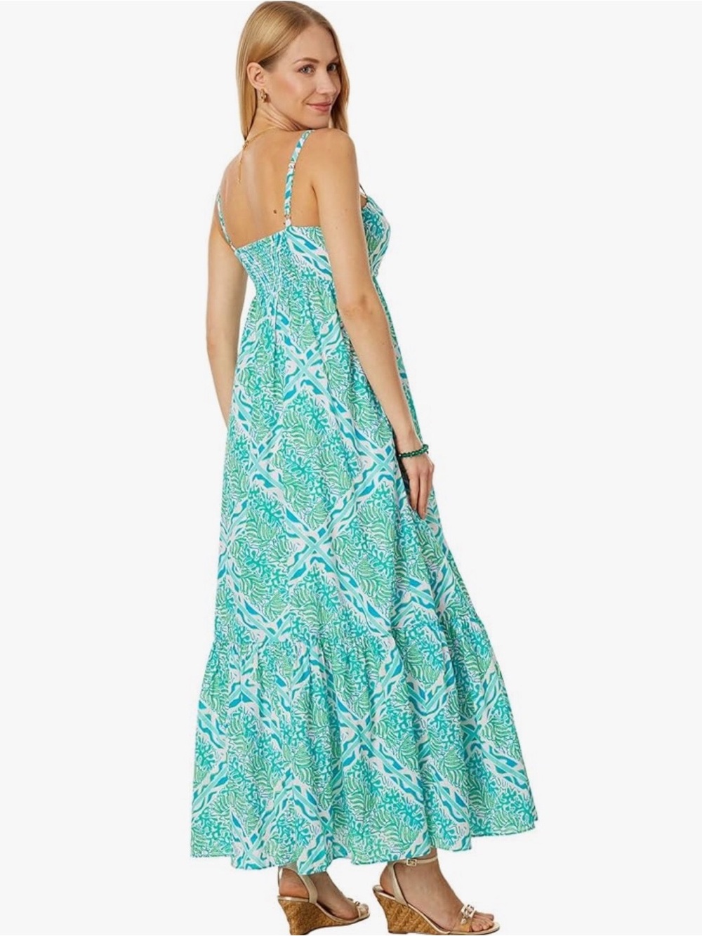 Lilly Pulitzer Prism Blue Good Greef Engineered Maxi Dress - Picture 2 of 13